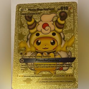 Gold foil Pikachu mega, ampharos